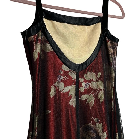 Rampage 90s Y2k Floral Print Sheer Overlay Maxi Dress Whimsigoth - Picture 6 of 9